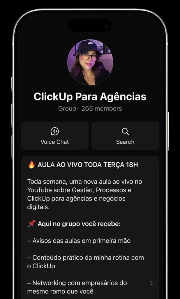 Tarefas-exemplo no ClickUp
